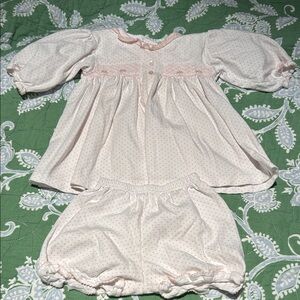 Baby Threads Charming Cream and Pink Kids Set